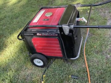 Generator on the grass