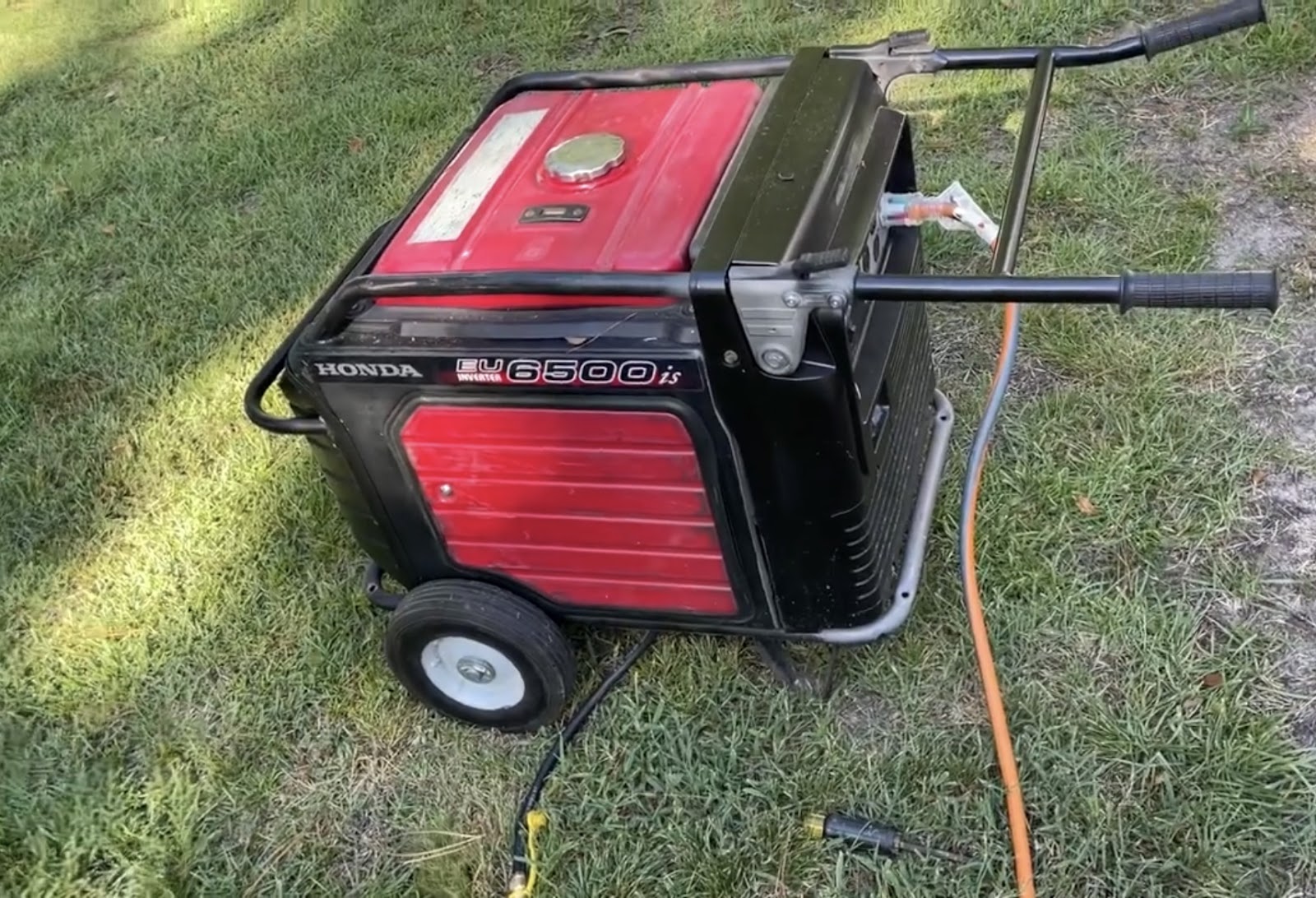 Generator on the grass